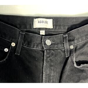 Agolde Black Straight Leg Jeans